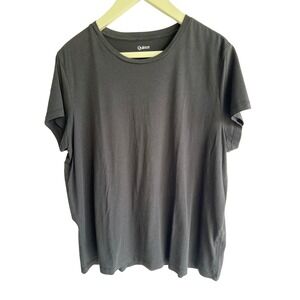 Quince Womens Black Short Sleeve Crewneck T-Shirt Size XL Relaxed Fit Tee